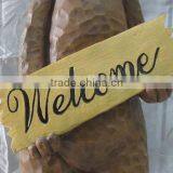 Welcome Door Decoration Fiberglass Life Size Garden Bear Statue thumbnail-5