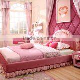 Modern Pink Color Upholstered Unique Kids Princess Bedroom Furniture Sets - BF07-70345 thumbnail-2