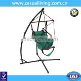 C Frame Stand Indoor Outdoor Solid Steel Hammock Air Porch Swing Hanging Chair- Green