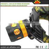 Powerful 1000 Lm Outdoor Headlight Rechargeable Zoom Led Headlight thumbnail-2
