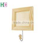 Multifunction Unfinished Wooden Photo Frame With Key Hook thumbnail-1