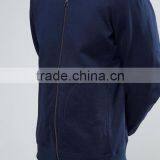 Manufacturer High Quality Durable Raglan Sleeves Baseball Collar 100% Cotton Sweat Navy Casual Men Sport Plain Bomber Jacket thumbnail-3