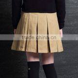 British Student Girl Khaki Skirt Pleated Scotland School Children Skirt Custom thumbnail-2