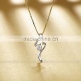 Hot Selling Bridal 9K Gold Jewelry Diamond Necklace