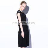 Laser Cut Dress Women Layered Top Keyhole Back With Hook And Eye And Dry Clean Formal Dress In Wholesale Price thumbnail-3