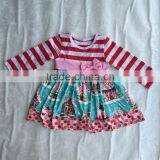 High Quality Baby Boutique Outfit Girls Christmas Pattern Outfit Red and White Stripe Icing Pants Outfit thumbnail-2