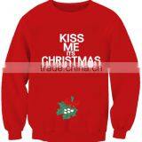 Fashion Style Red Printed Christmas Sweatshirt Wholesale thumbnail-3