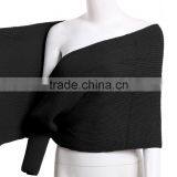 High Quality Women 100% Cotton Knitted Pashmina Scarf And Shawl China thumbnail-4