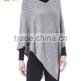 Fashionable Knitted Best Cashmere Poncho Sweater Cashmere Poncho Wrap thumbnail-3