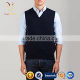 Sleeveless Plain V Neck Men Pullover Sweater thumbnail-2
