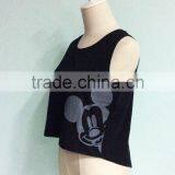 2017 Women T Shirt Cotton OEM Service Short Sleeve With Pattern O Neck Bulk T Shirt thumbnail-5