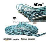 Eco-Friendly Pattern Flat Mix-Color Shoelace With Metal/Plastic Aglets Ends - Over 10 Colors Available - Accept Custom - Black thumbnail-2