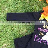 The Halloween Kids Girls Gost Print OUTFITS Ruffle Pant Sets Girls Boutique Clothes Kids Sets With Matching Accessories thumbnail-5