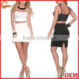 Fashion White it Out Flirty Women Crop and Skirt Suppliers thumbnail-1