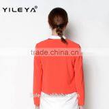 O Neck Single Breast Designed Red Fashion Casual Women European Italy Style Jackets on Sale thumbnail-2