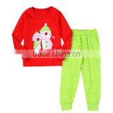 Christmas Red Snowman Printed Pajamas Kids Clothing for Boys and Girls thumbnail-1