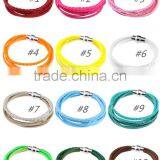 PU LEATHER WITH SUEDE CORD BRACELETS thumbnail-1