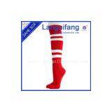 2014 New Design Football Cotton Socks Custmed Soccer Stockings in Guagnzhou Factory thumbnail-3