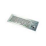 Public Self-service Device Stainless Steel Keyboard With 65 Keys , Trackball Keyboard thumbnail-1
