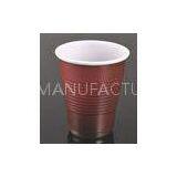 Brown Disposable Plastic Cups Double Color For Water 220ml 7oz PET
