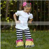 2016 Summer Girls Latest Fashion Summer Clothes Giggle Moon Remake Outfits White Top Sleeve Icing Pants Outfit