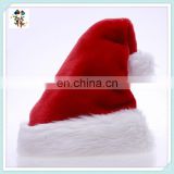 Luxury Christmas Party Red and White Plush Santa Hats HPC-1092