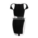 90% Rayon 9% Nylon 1% Spandex Bandage Dress Fashion Mature Ladies Dress Model thumbnail-3