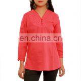 Manufacturer Indian Casual v Neckline Long Sleeve Designer Lady Top thumbnail-1
