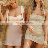 2020 Hot Selling Sexy Woman Clothing Latest Customized Design Adjustable Strap Bodycon Party Dress thumbnail-2