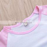 2019 Summer Easter Day Pink Girls Bunny Tops Tshirt & Love Heart pp Pants 2pc Set 4-8years thumbnail-4