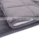 New Design Custom Adult Stress Sensory Anxiety Relieve Sleeping Heavy Duvet Cover Weighted Blanket With Milk Fleece Sherpa Inner thumbnail-5