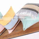 Decorative Luxury High Quality Recycling Faux Leather Lumbar Pillowcase Throw Pillow Case With PU Patchwork thumbnail-6