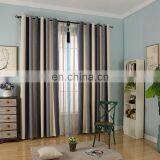 Wholesale Cheap Price Custom Thick American Style Stripe Patchwork Chenille Fluffy Fabric Shade Curtain With Attached Valance thumbnail-2