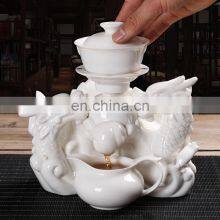 Chinese White Traditional Kung fu Ceramic Porcelain Tea Set thumbnail-2