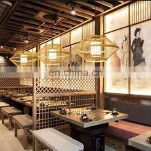 New Chinese-style Bamboo Hanging Light For Hotel Living Room Restaurant Bamboo LED Pendant Lamp Decor Ceiling Hanging Lamp