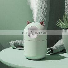 2021 Cute Cat New Design Cool Mist Humidifier 300ml Water With Led Lights