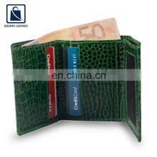 Custom Logo Custom Color Genuine Leather Tri-fold Mens Wallet thumbnail-4