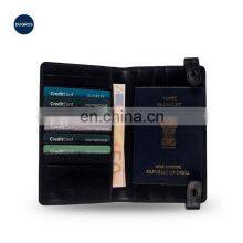 Genuine Leather Unisex Travel Organizer for Credit Cards and Passport Holder