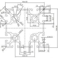 MK-10-100100 Silver Anodized T Slot Extruded Aluminum Profile Extrusion for SIM Rig Factory Price thumbnail-2