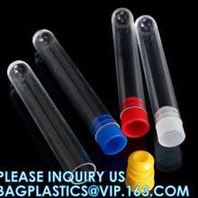 Plastic Test Tube, Round Bottom Transparent PS Plastic Blood Collection Test Tube With Spiral Top, Medical Sterile Male Urethral Swab Polyester Cotton Rayon Tip Metal Handle With PS Transport Tubes thumbnail-3