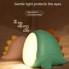 3 Brightness Levels 2 Portable Color Changing Cute Lamp Silicone Baby Rechargeable Dinosaur Led Night Light Kids/Children/Girls thumbnail-2