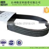 Low noise rubber poly v-belt