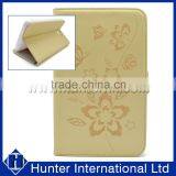 Gold Color Butterfly Flower Tablet Case For Tab 4
