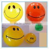 Inflatable promotional beach ball, pvc smile face toys ball for sale