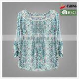 Ladies Floral Print Long Sleeve Casual Blouse thumbnail-1