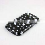 Black With Silver Glitter Stars Designs Snap on Hard Couple Case for Samsung Galaxy S3 I9300 thumbnail-1