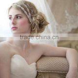 Popular Girls Fancy Wedding Rhinestone Headband on Sale, Good Elastic Ribbon Crystal Rhinestone Headwear Hair Accessories Supplier's Choice