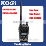 Talkie KQ-UVB6 walkie talkie radio with UHF 400-480MHz.VHF 136-174MHz
