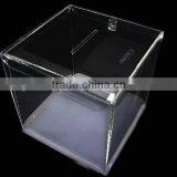 Clear Acrylic Donation Box With Lock,cube Box Made of Organic Glass thumbnail-3