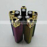 Bright Colors Gold Cap Windproof Cigarette Case With Win Lighter Rhinestone thumbnail-4